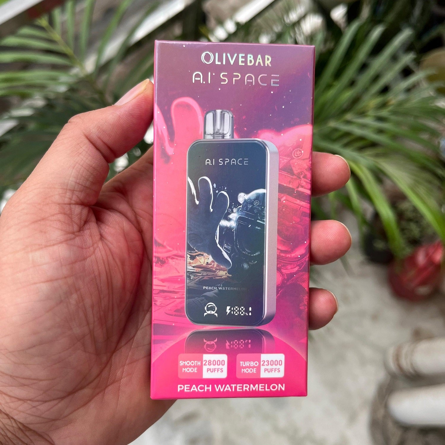 Olivebar AI Space 28000 Puffs | Full Display Screen