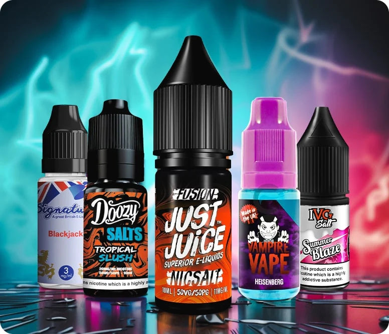 Flavor Juices & E-Liquid Salt - iGet, Al-Fakhri, Nasty, Dinner Lady, SMPL Canada