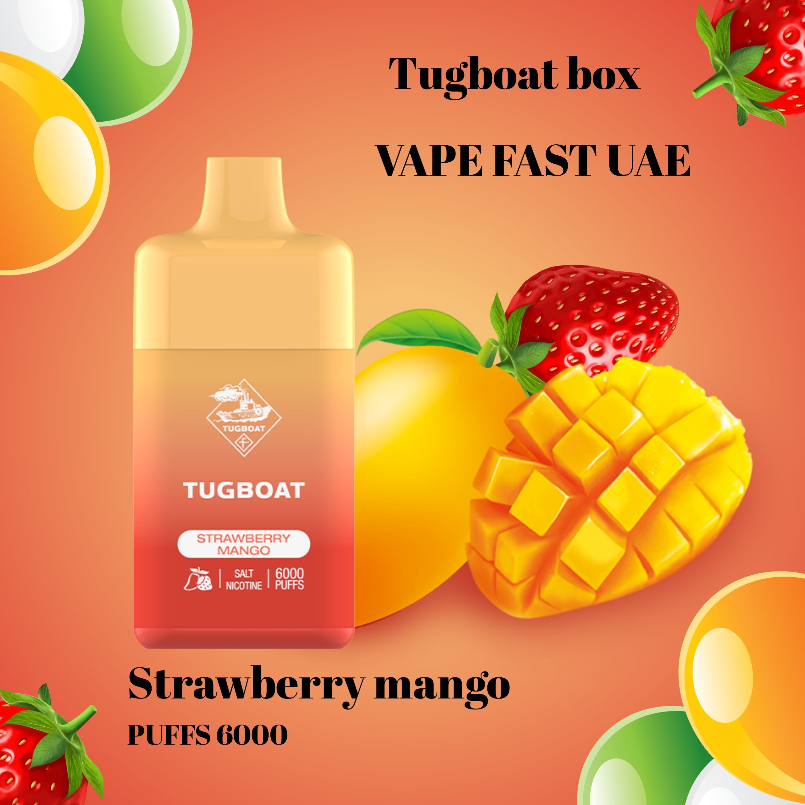 NEW Tugboat Box 6000 Puffs Rechargeable Disposable Vape