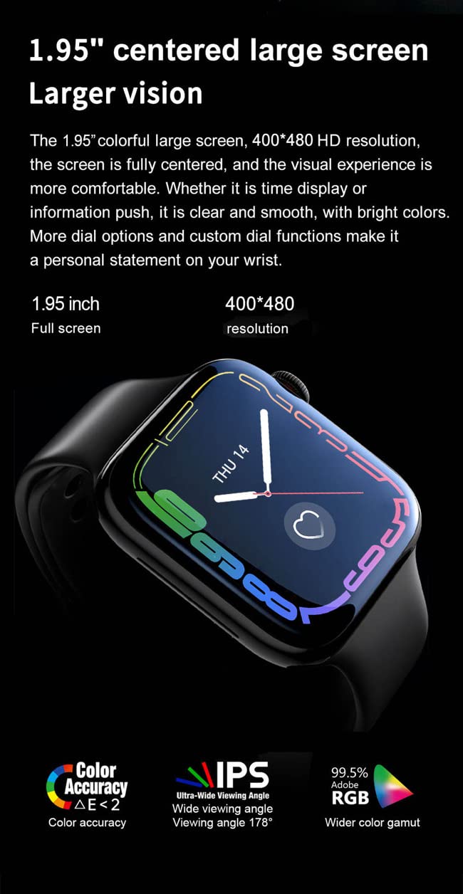 YOUFIT WearPro DT NO.1 7-Series [WS57] Smart Watch Touch Screen (Frosted Black) ZINC Alloy CASE, Black Silicon Sports Band. 1.95inch Full HD Curved Display -Industry Leading