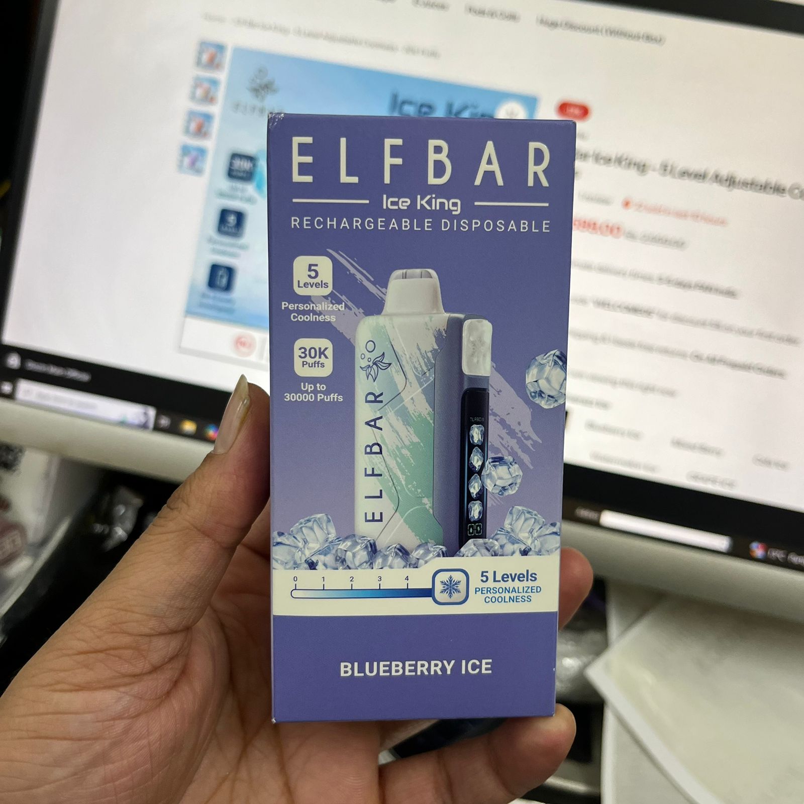 Elf Bar Ice King - 5 Level Adjustable Coolness - 30k Puffs