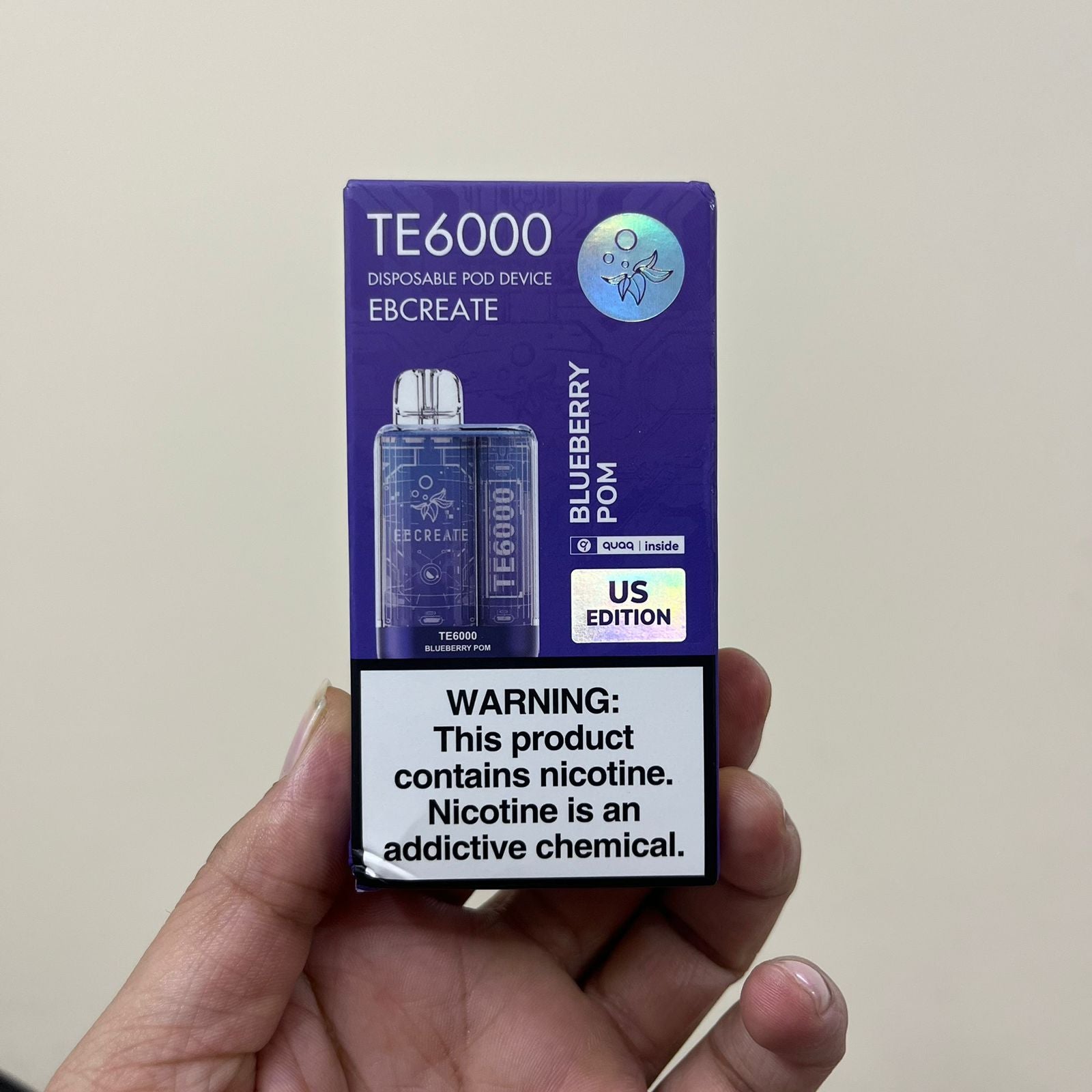 EB Create TE 6000 Rechargeable Vape Device - Nic 5mg