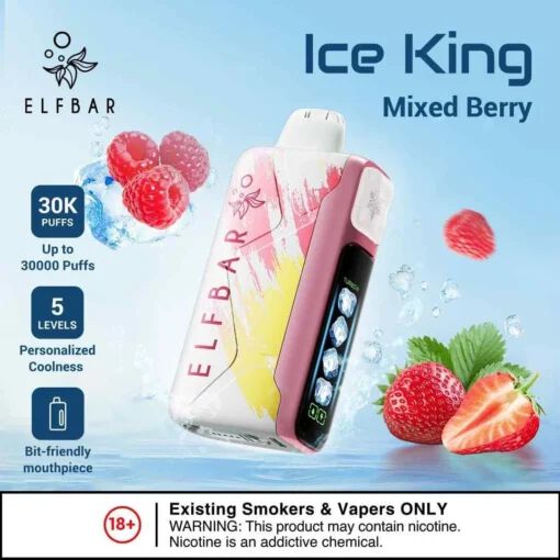 Elf Bar Ice King - 5 Level Adjustable Coolness - 30k Puffs