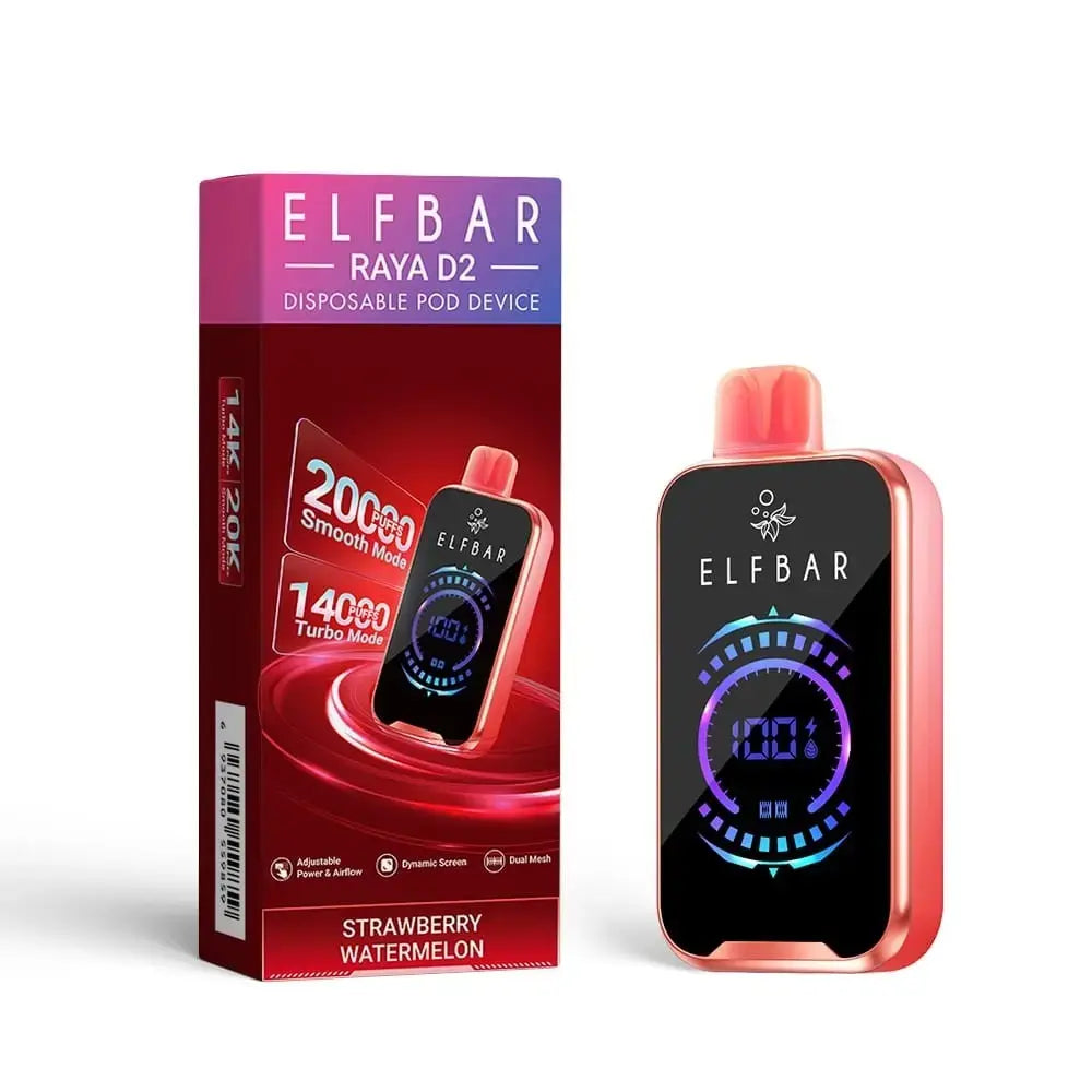 Elf Bar Raya D2 with Dynamic Screen – 20,000 Puffs