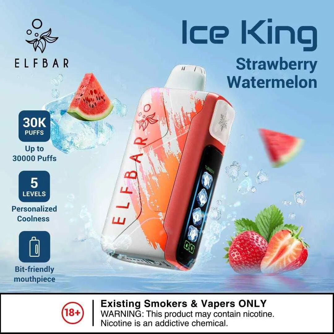 Elf Bar Ice King - 5 Level Adjustable Coolness - 30k Puffs